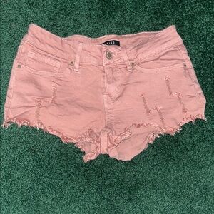 Angel Kiss Pink Distressed Jean Shorts